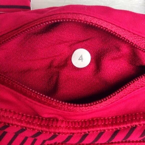 Lululemon Run Inspire Crops size 4 color Raspberry - Picture 3 of 4